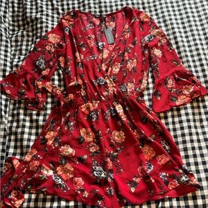 Cotton On Red Floral Dress